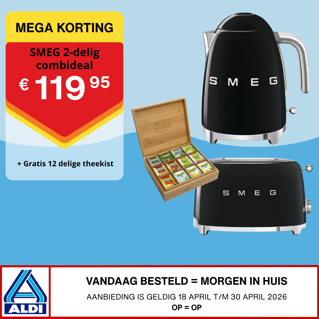 SMEG - 2-delige Combideal + Gratis 12 delige theekist